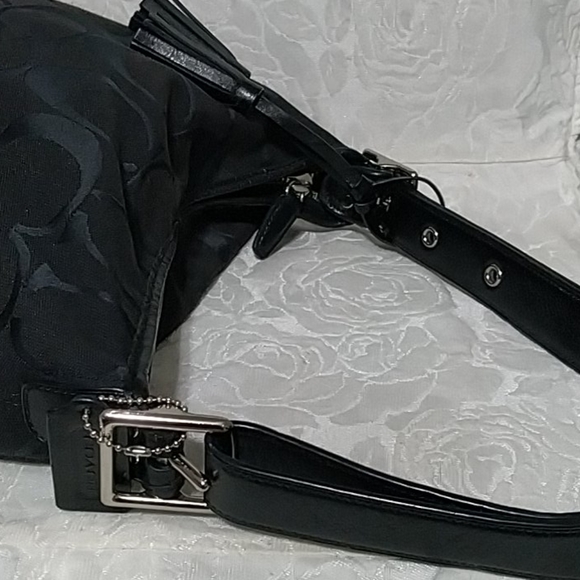 Coach bucket signature blk bag canvas and Leather - Picture 6 of 13